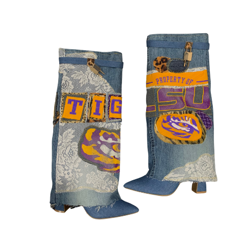 Custom Denim Boots