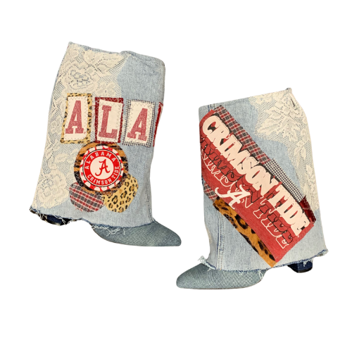 Custom Denim Boots